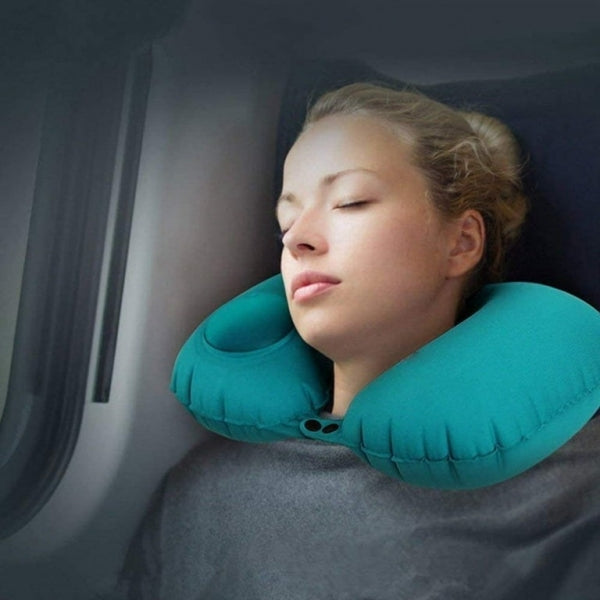 Almofada de Pescoço Insuflável Viagem