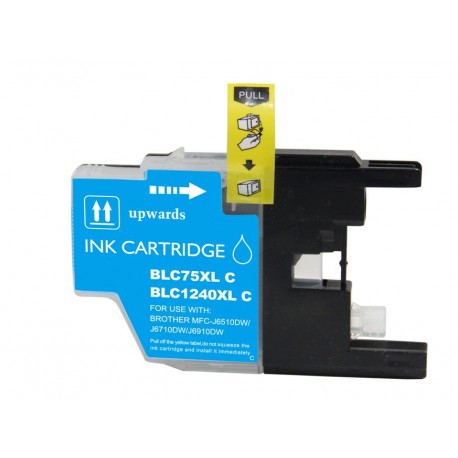 Cartucho de Tinta Azul Compatível Brother LC-1220C LC-1240C LC-1280C 16.6ml Alta Capacidade para Impressoras DCP-J e MFC-J